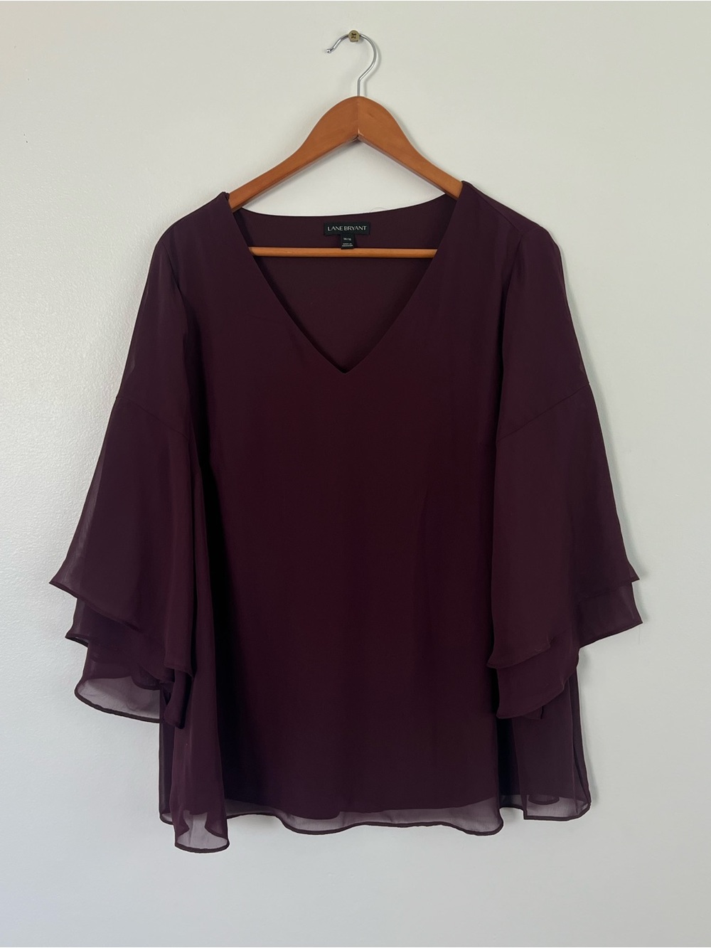 Lane Bryant Chiffon V-neck Blouse